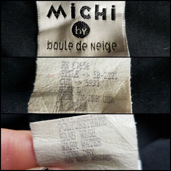 Michi by boule de neige womens large vintage PU high waisted shiny black pants - Picture 8 of 14